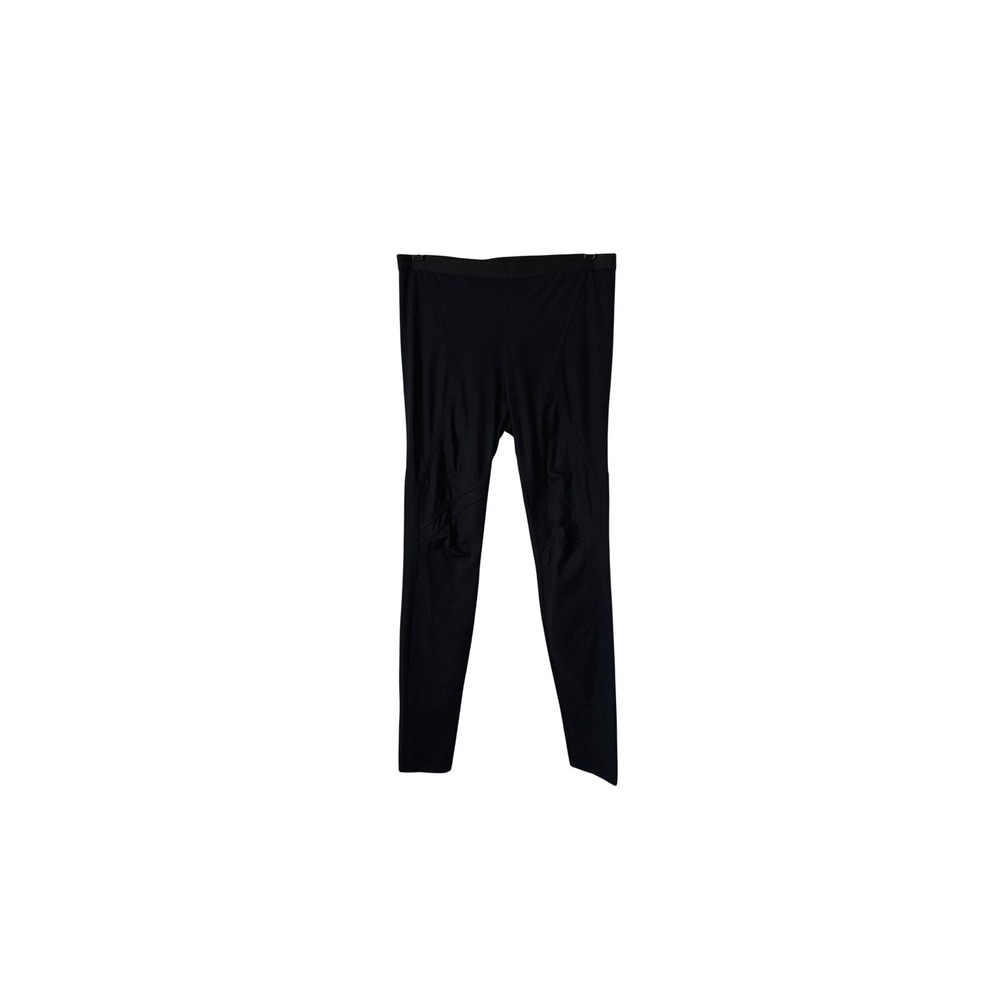 Helmut Lang Black Leggings Paneled Moto Minimalist Chic Classic USA Made M